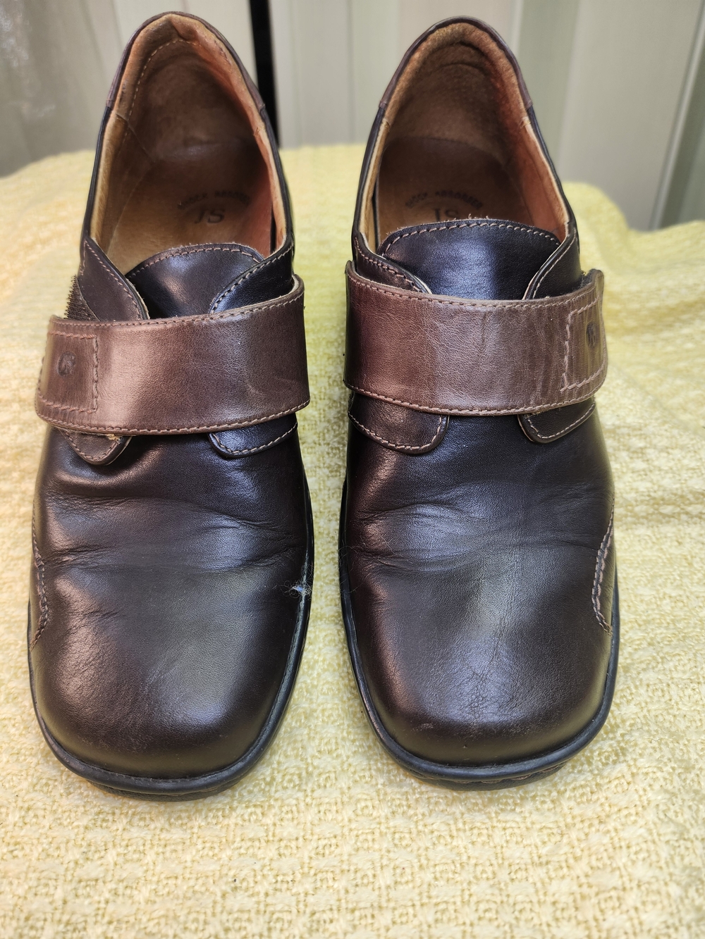 Josef Seibel Women's Brown and Black Leather Casual Slip-On Shoes